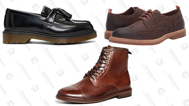 Shoe the Bear Curtis boots, $195Dr. Martens Adrian tassel loafers, $130J&M EST. 1850 Pearce wingtip, $175